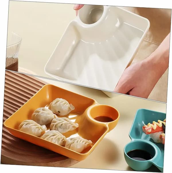 Dip Plate - Teller mit separatem Soßenfach für sauberes Essen