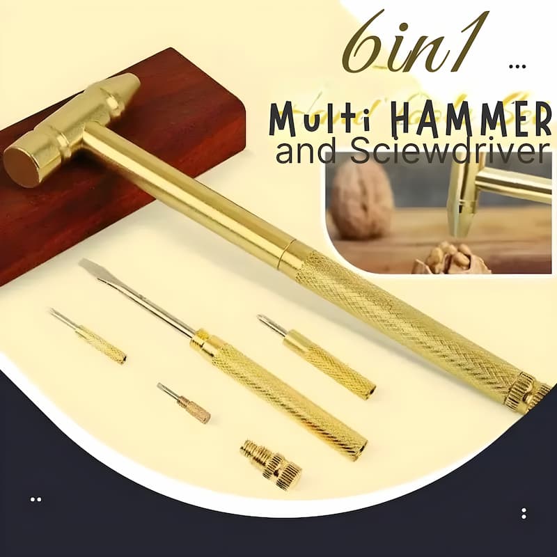 Multi Hammer - Kompaktes 6-in-1-Hammer-Set