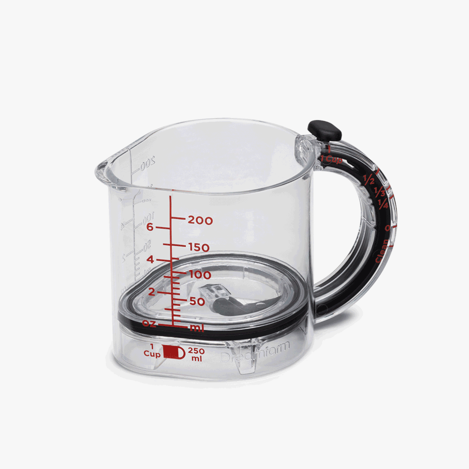 MultiCup - Messbecher mit verstellbarem Boden — 1 Cup bis ¼ Cup in einem