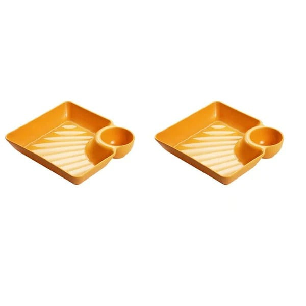 Dip Plate - Teller mit separatem Soßenfach für sauberes Essen