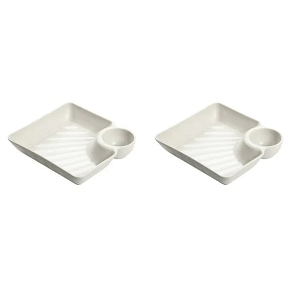 Dip Plate - Teller mit separatem Soßenfach für sauberes Essen