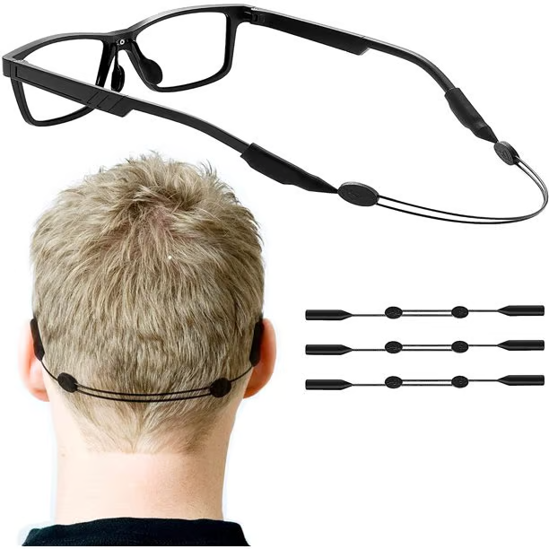 TieGlasses - Verstellbares Silikon-Brillenband – Rutschfest & Hautfreundlich