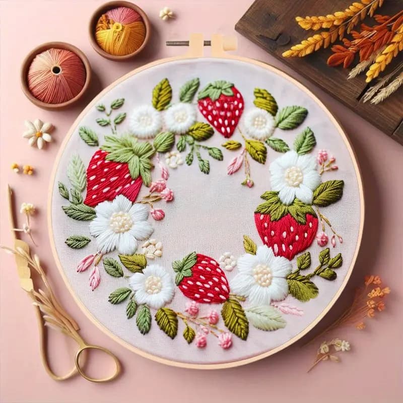 Emonia - Stickerei-Starterset mit Stickrahmen