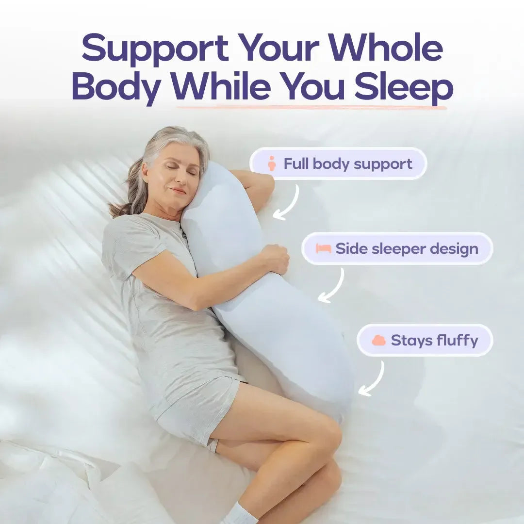 Body Hugger Pillow - Ergonomisches Ganzkörperkissen | Kühlende Stütze für Seitenschläfer