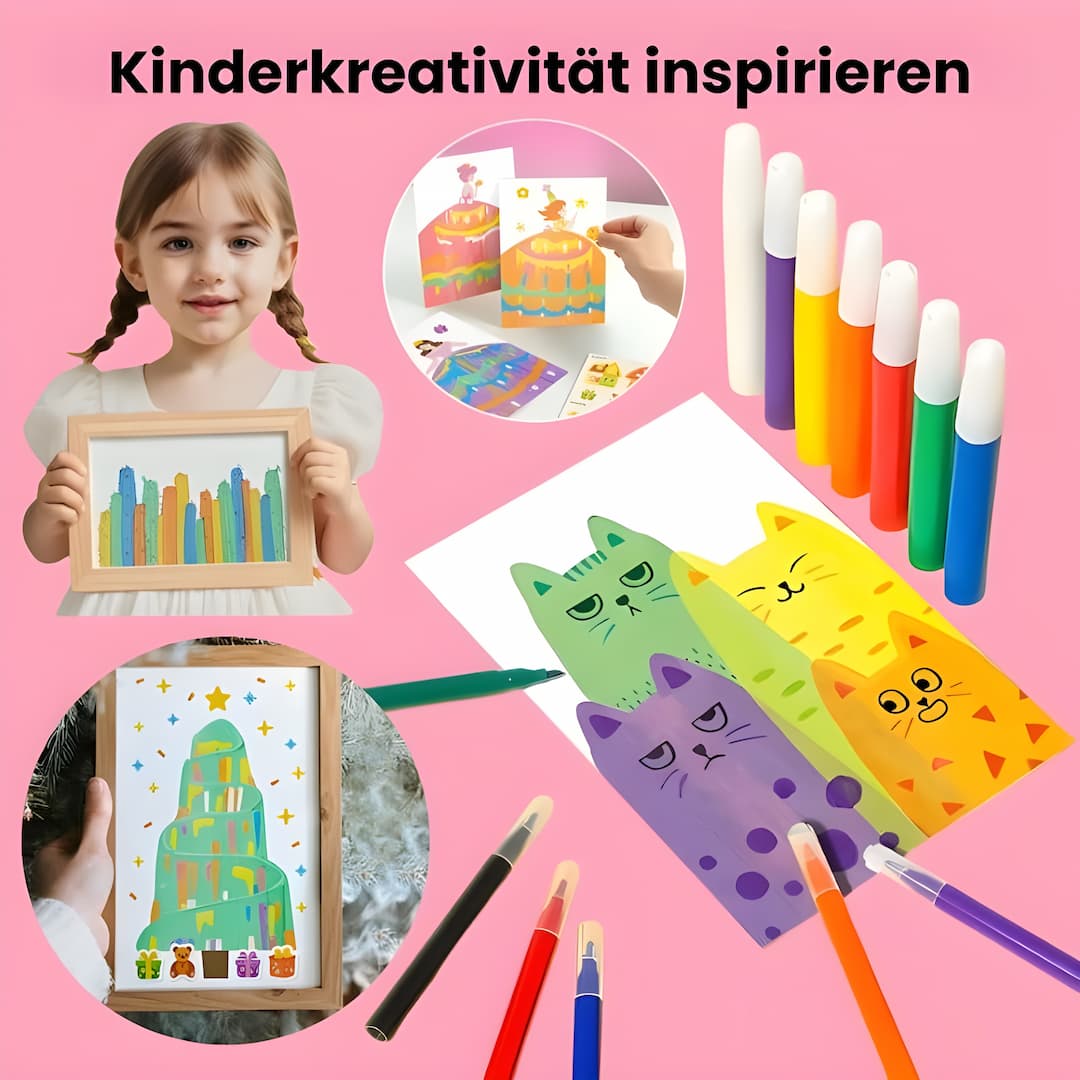 ColorSwipe -Kreatives Kinder Rakel-Malkit - Künstlerischen Spaß entfesseln!