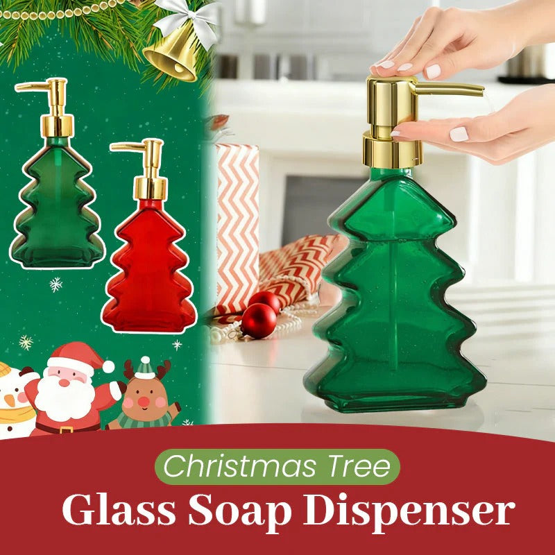 TreePump - Seifenspender aus Glas in Form eines Weihnachtsbaums