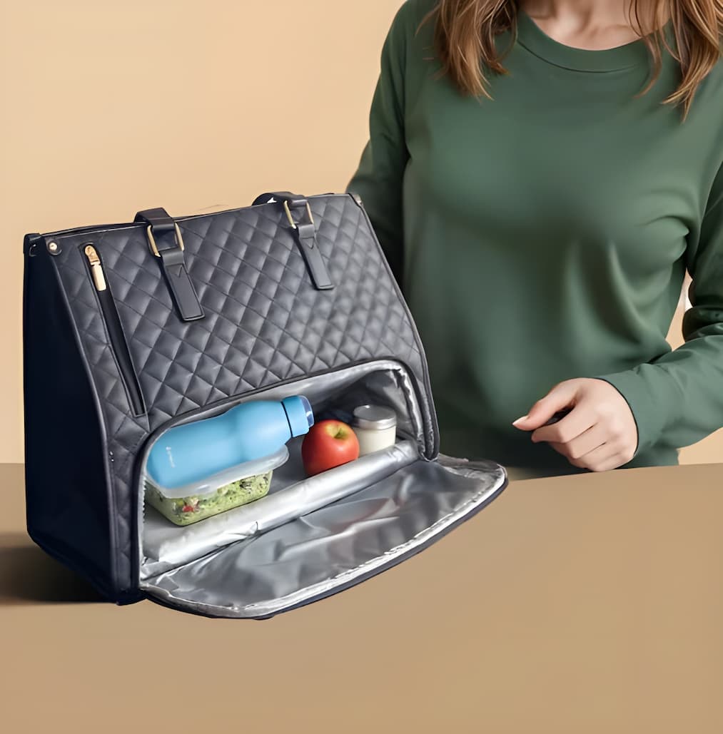 Johula - 2-in-1 Elegante Handtasche mit Isolierfach für Lebensmittel