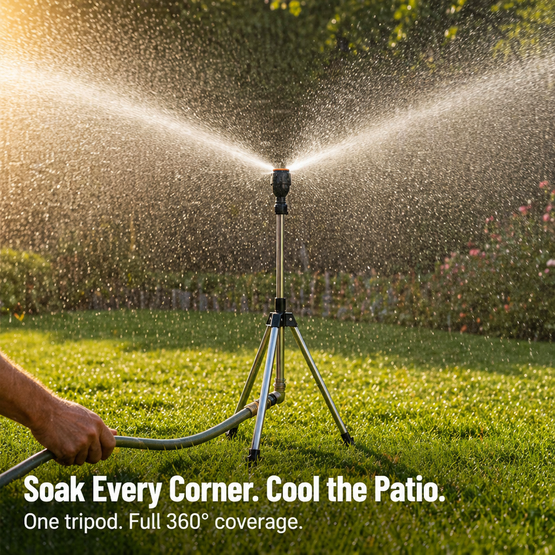 Tripod Sprinkler - Bewässern Sie Ihren Rasen und Ihre Pflanzen ganz einfach!