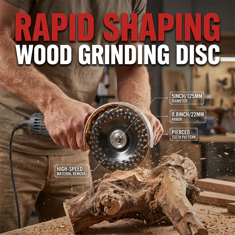 Wood Grinder Disc - Schleifscheibe für Winkelschleifer zum Schleifen und Bearbeiten von Holz