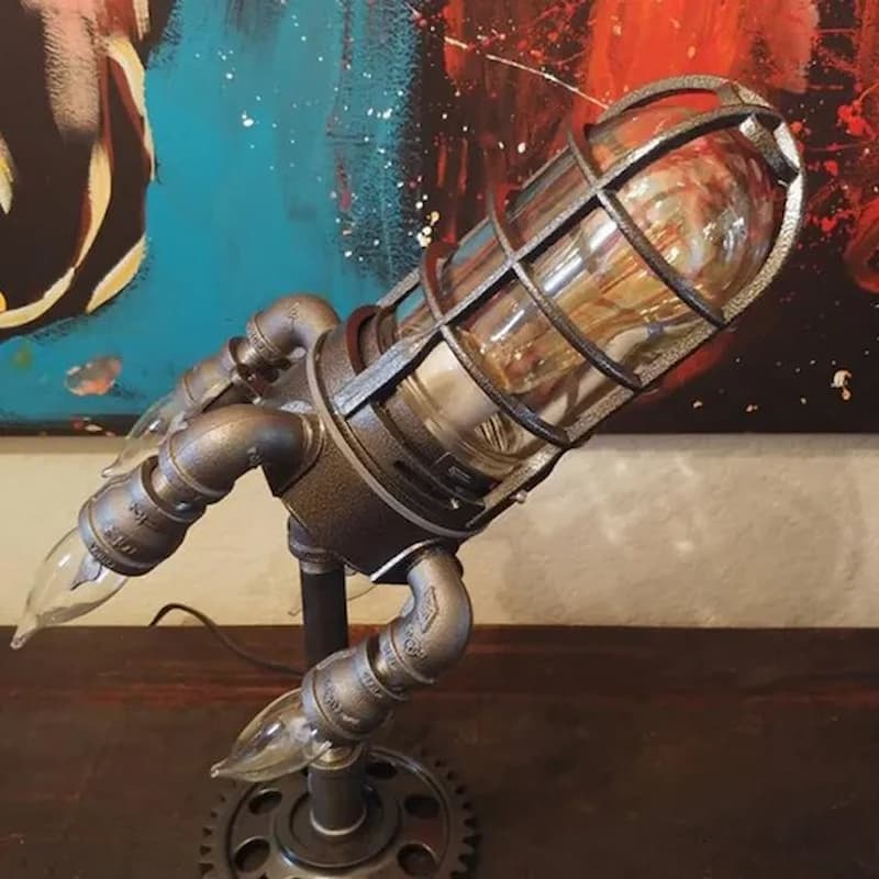 Rocket Lamp - Steampunk-Raketenlampe