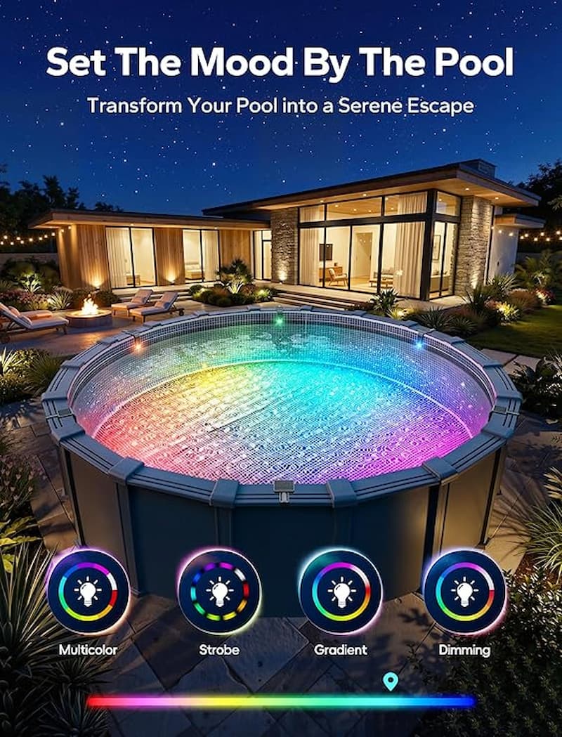 Pool Light - Solarbetriebene Pool-Stimmungsbeleuchtung