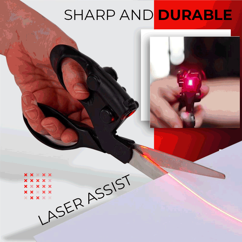 LaserScissors - Professionelle Schere mit Laserführung – Präzisionsschere für Stoff, Papier & Karton