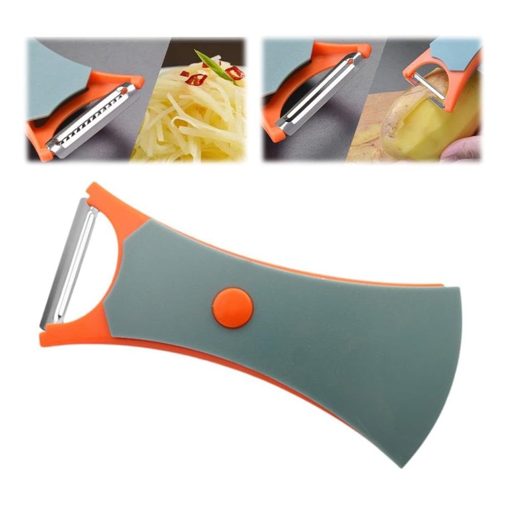TwinPeel - Multifunktionaler Obst- und Gemüseschäler mit Reibe