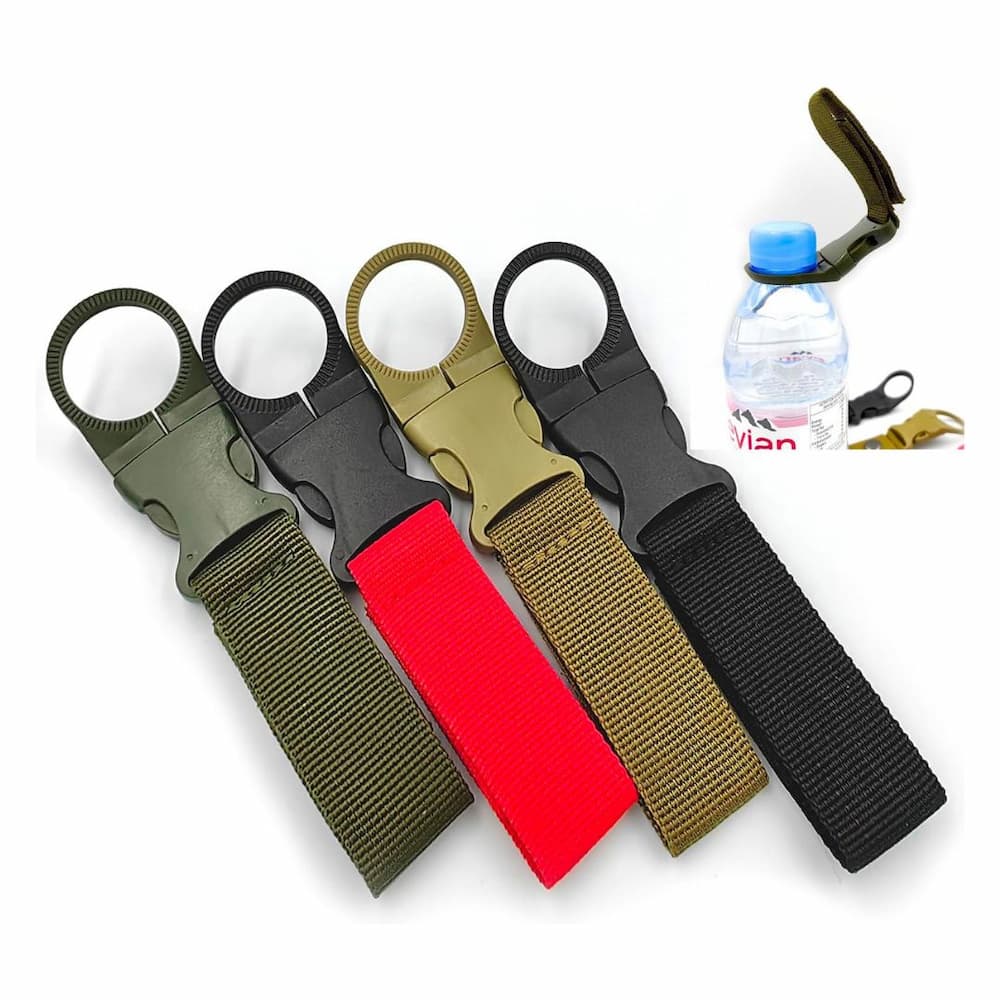 BottleHanger - 4er-Pack Robustes Nylon Outdoor Set für freihändige Wasserflaschenhalterung