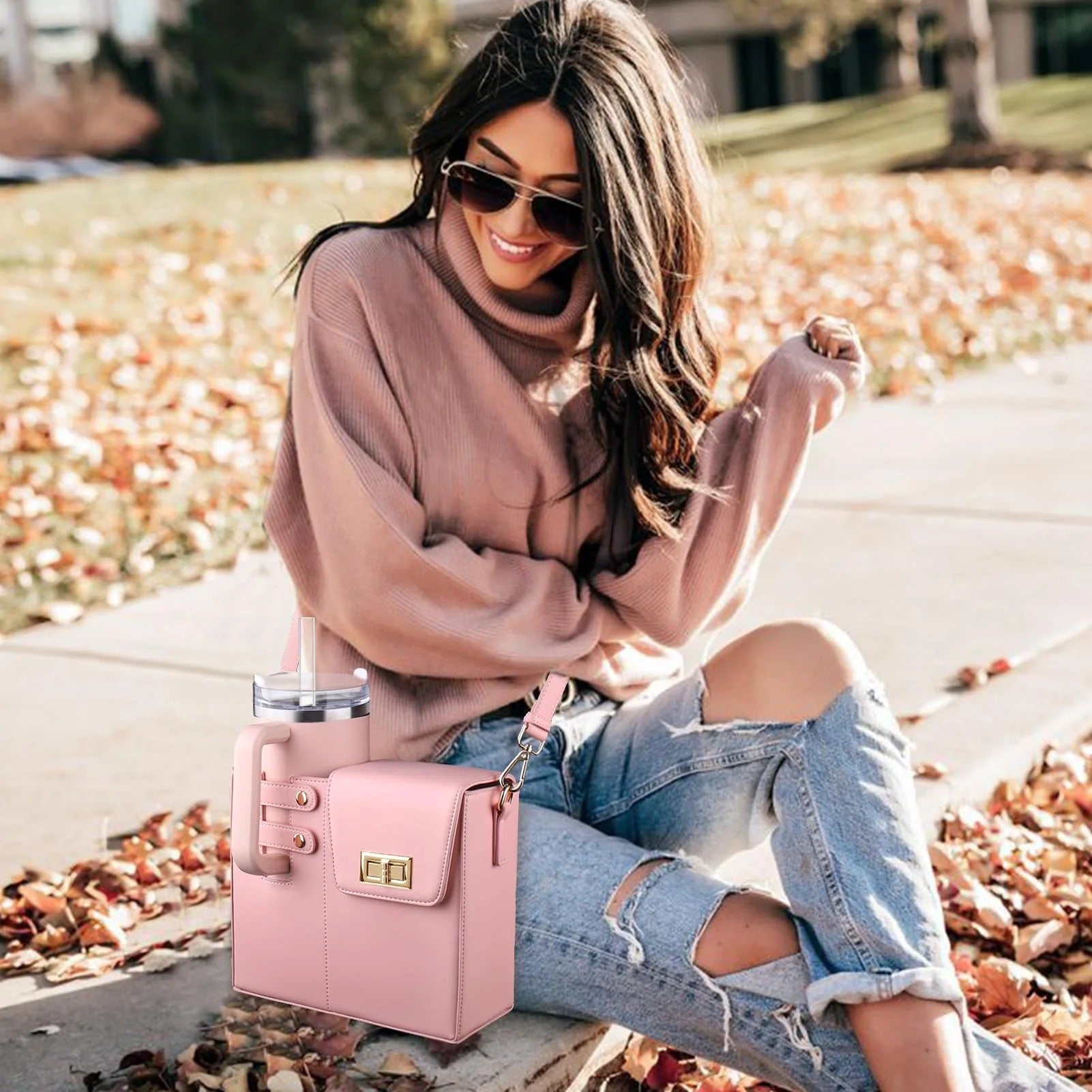 Korinula - Umhängetasche mit Sport-Wasserflaschenhalterung