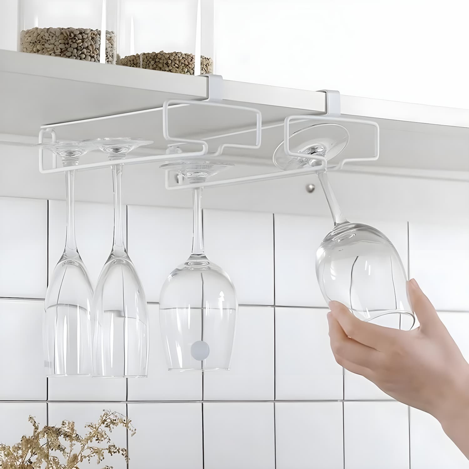 WineGlassRack - Weinglashalter für unter den Schrank – eleganter Stauraum & Schutz für Ihre Gläser