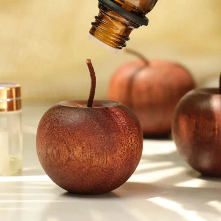 AppleScent - AromaApfel – 2 Stück Handgefertigte Diffusoren aus Naturholz für ätherische Öle
