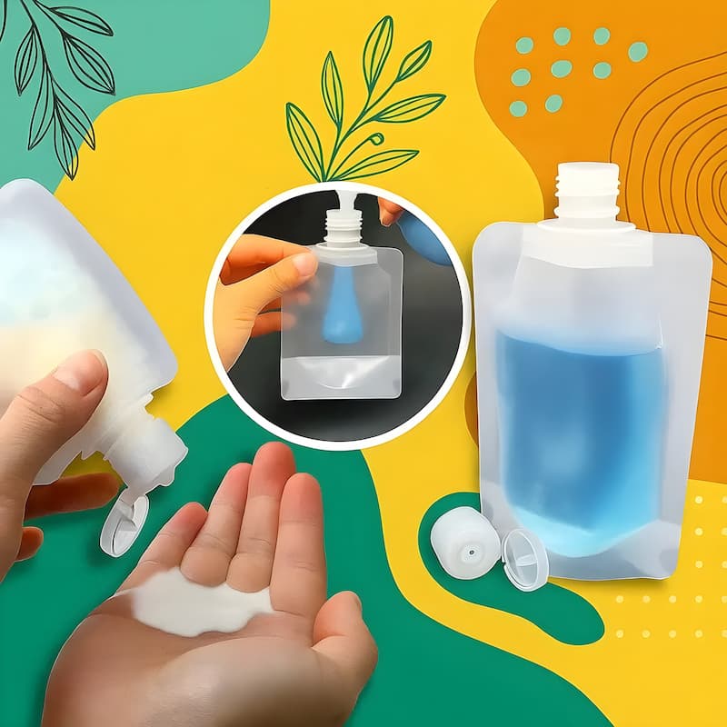 TravelPouche - 5-teiliges Reise-Set für Lotionen – Leicht & Auslaufsicher