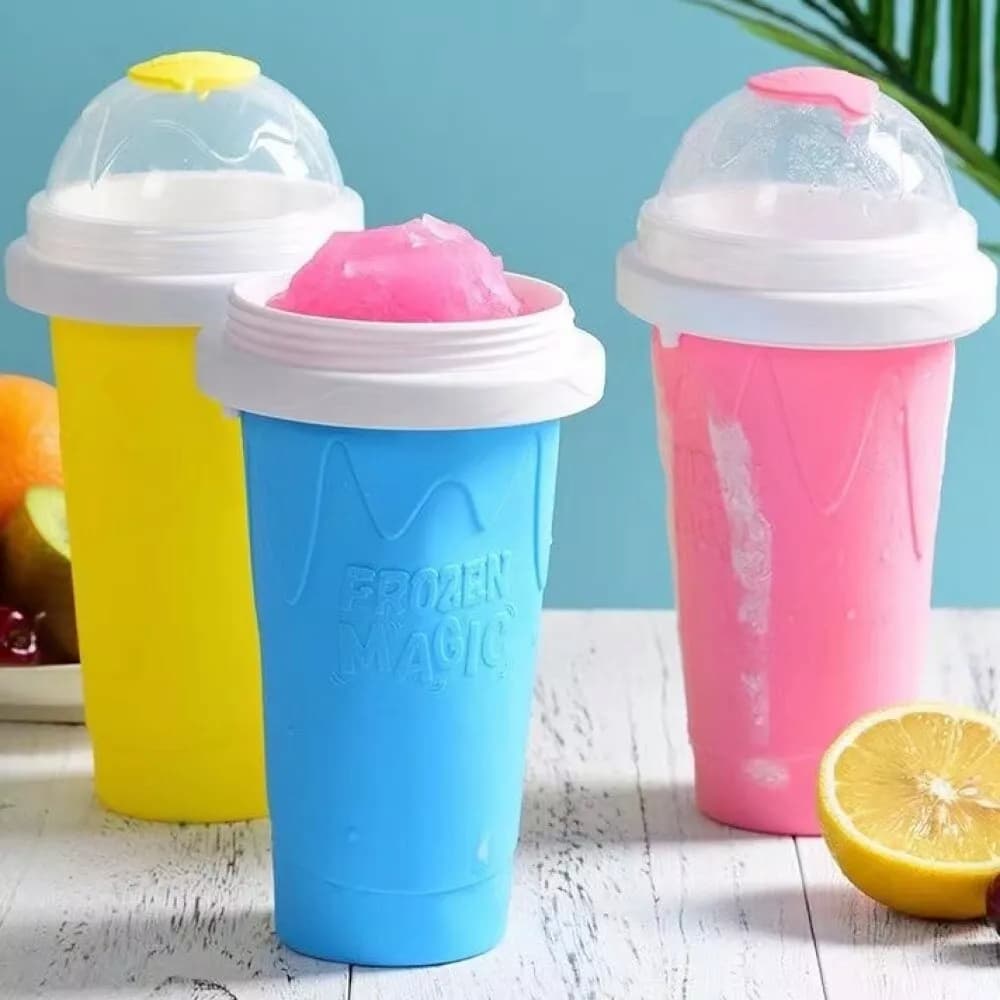 SlushyCup - Slushy-Becher zum Quetschen – Für Eisgetränke in Minuten