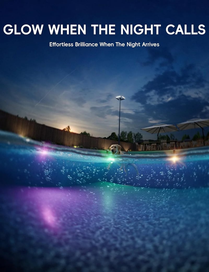 Pool Light - Solarbetriebene Pool-Stimmungsbeleuchtung