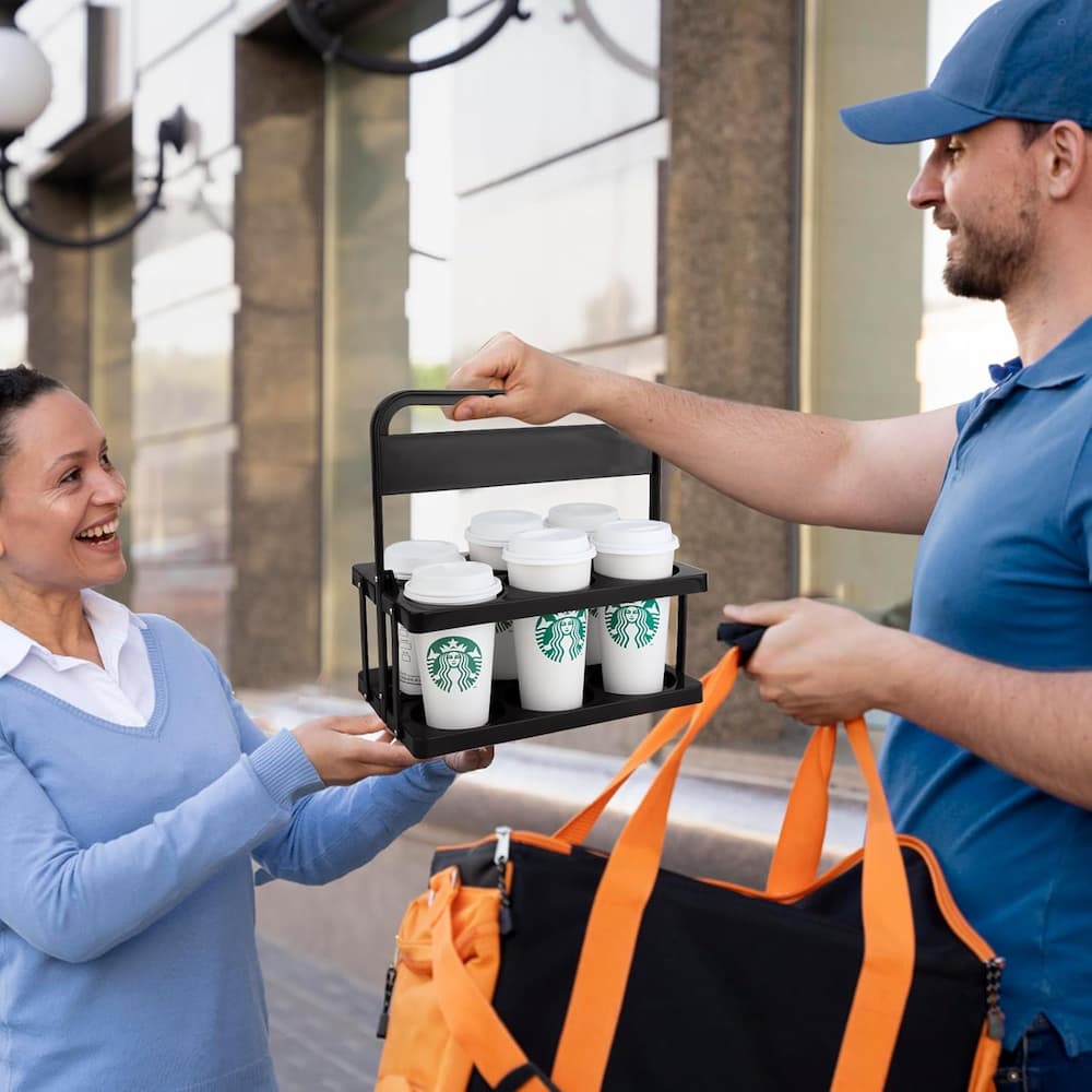 BottleRack - Faltbarer Getränkehalter – Tragbarer Halter für sechs Getränke mit verstärkter Unterstützung