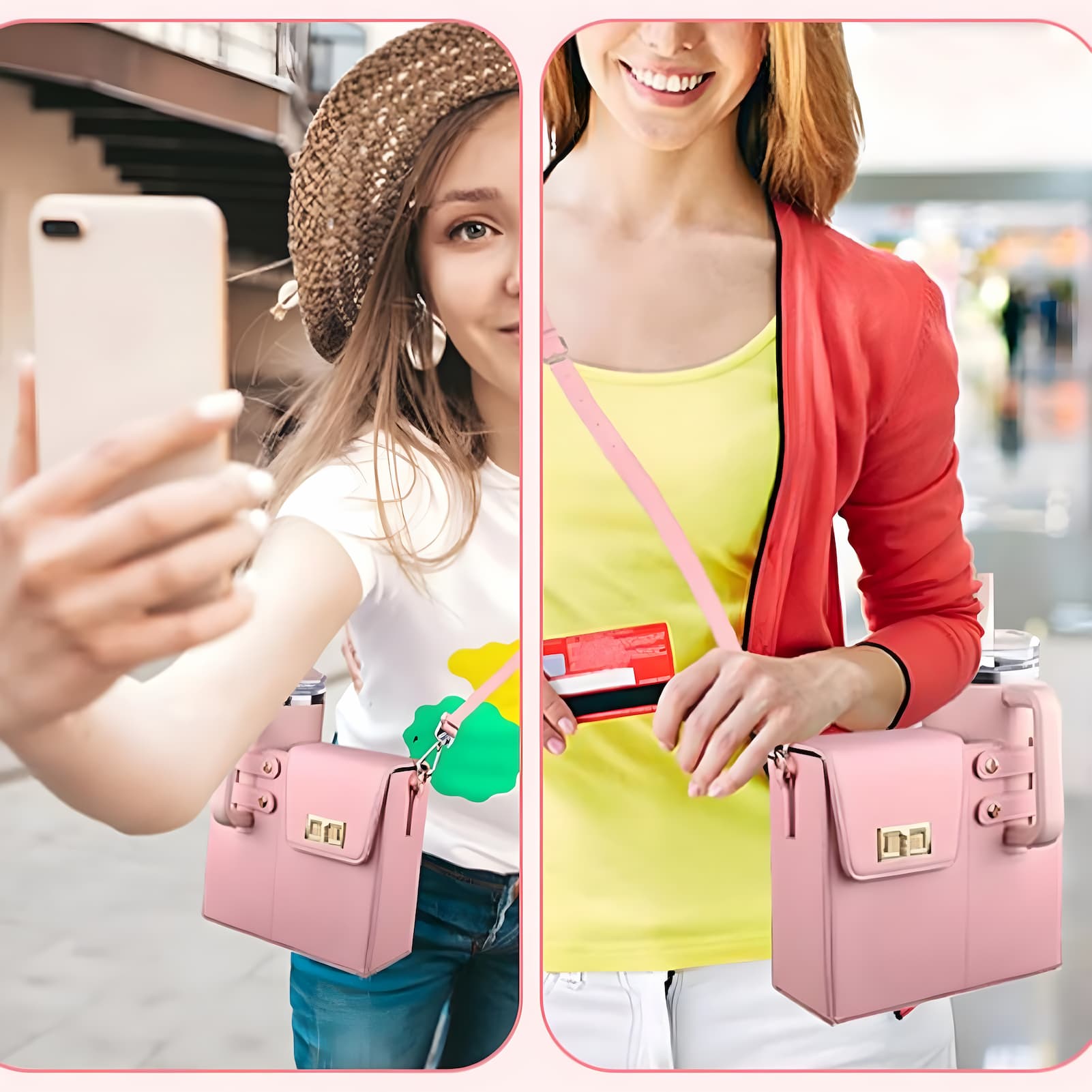 Korinula - Umhängetasche mit Sport-Wasserflaschenhalterung