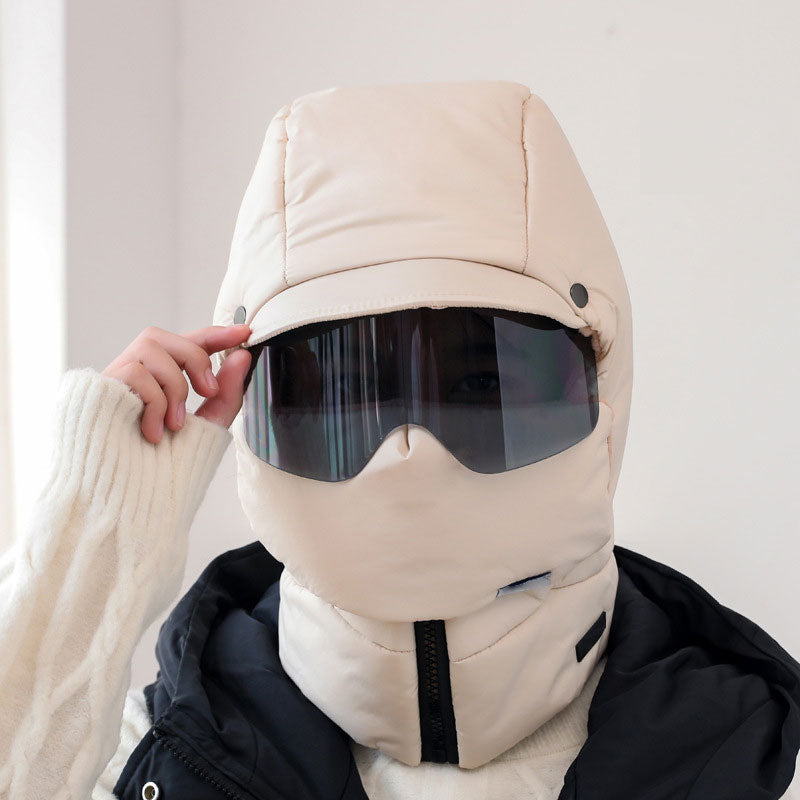 PuffMask - Winddichte Outdoor-Reitmaske mit Brille und vollständiger Abdeckung