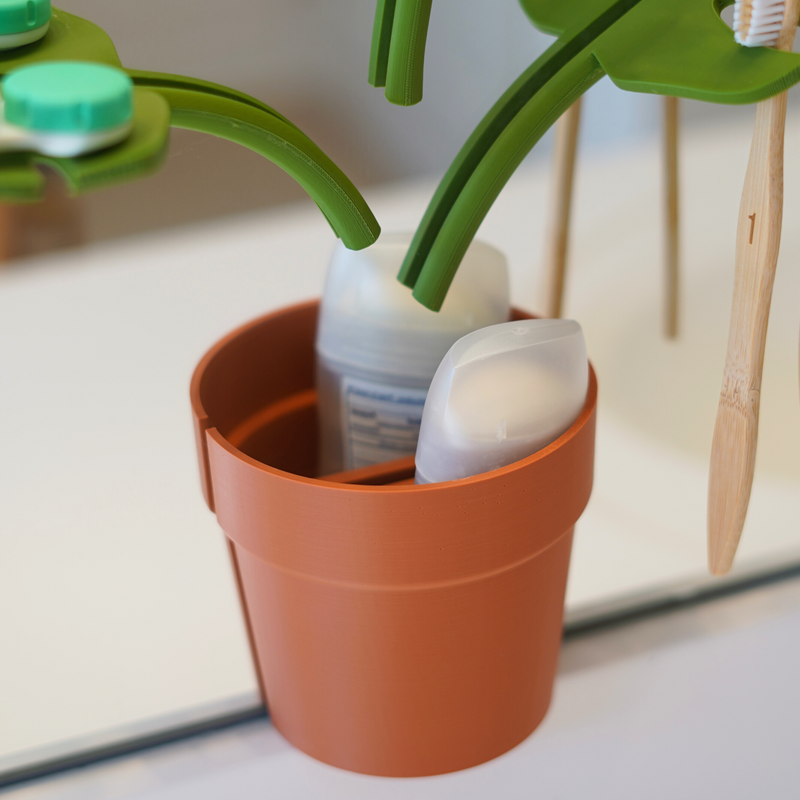 MonstaHolder - Monstera Spiegelmontierter Badezimmer-Organizer