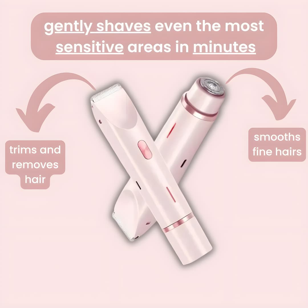 SilkTrim - 2 in 1 schmerzloser Bikini- und Gesichtshaarschneider