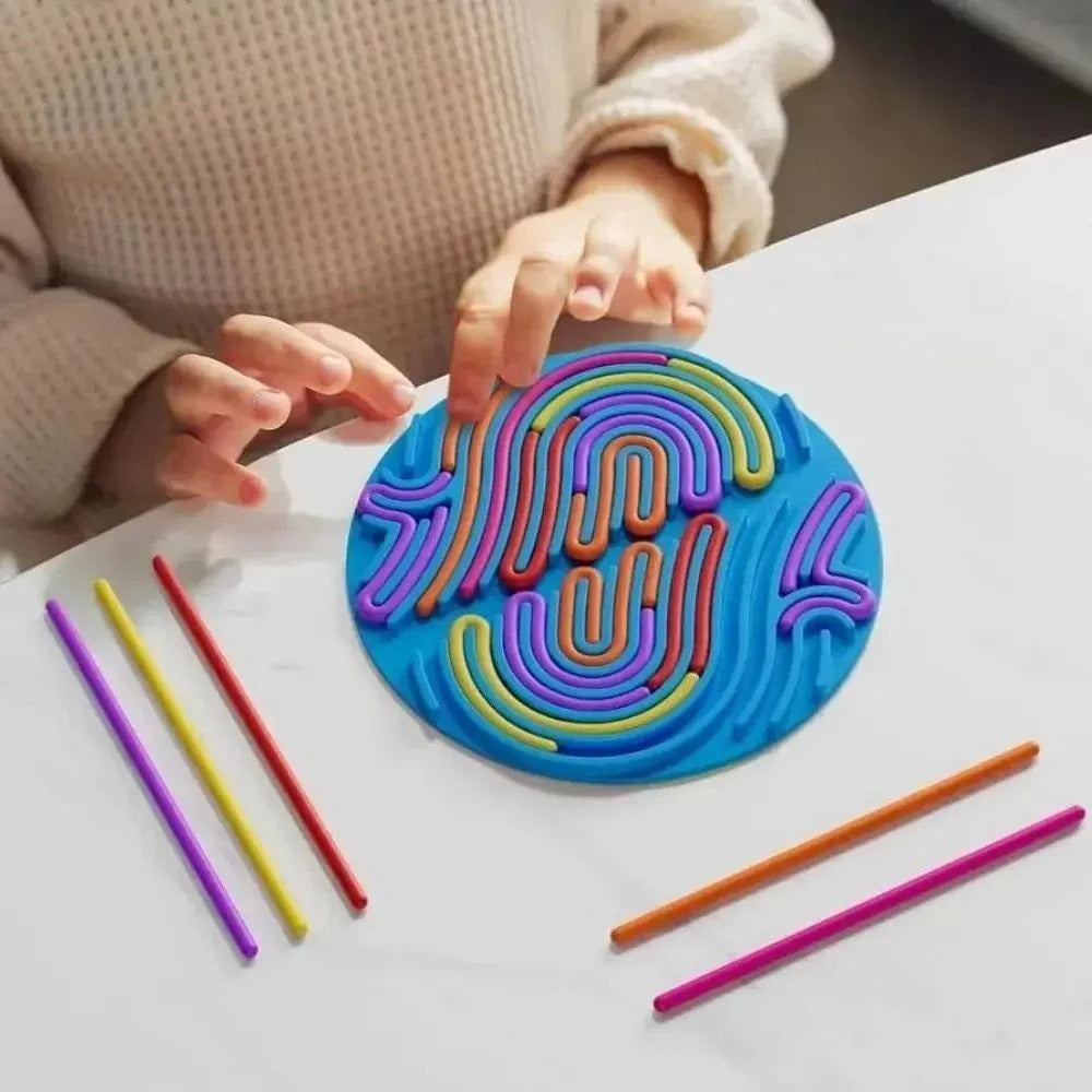 TubePatterns - Sensorisches Aktivitätsbrett – Fördert Entspannung & reduziert Angstgefühle