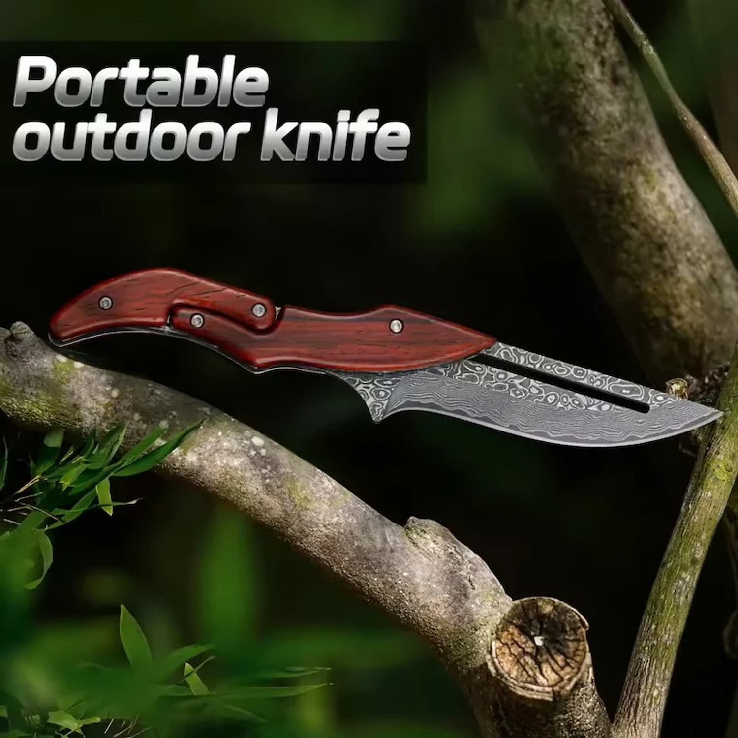 DamaBlade - Handgeschmiedetes Damaszenerstahl-Klappmesser