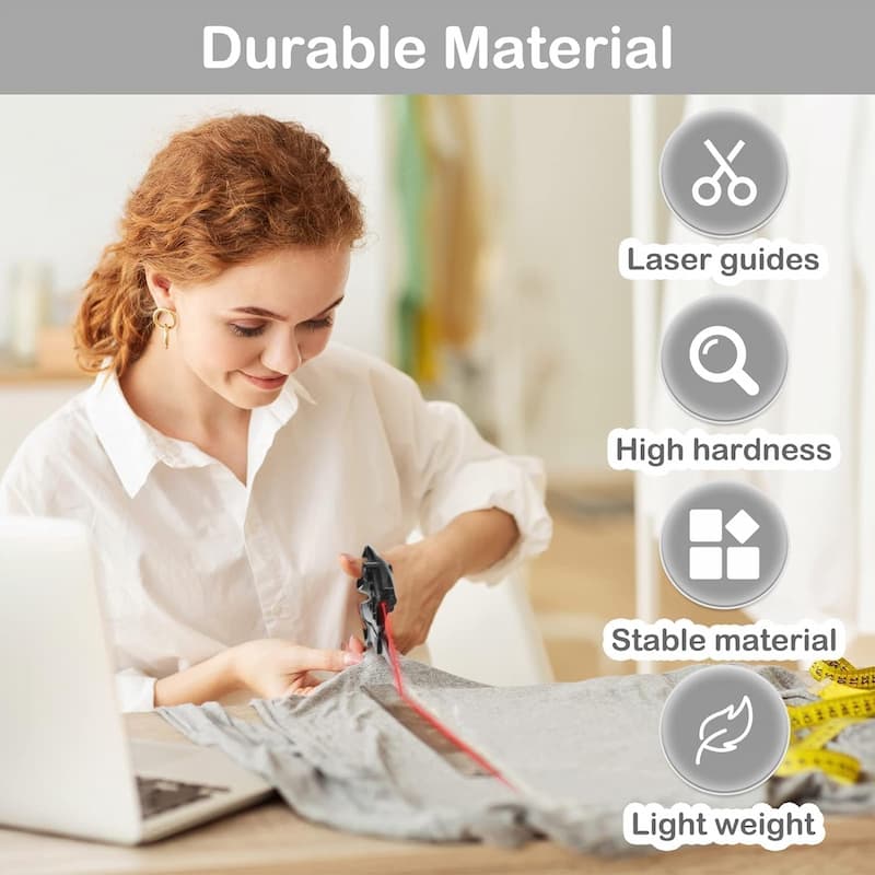 LaserScissors - Professionelle Schere mit Laserführung – Präzisionsschere für Stoff, Papier & Karton