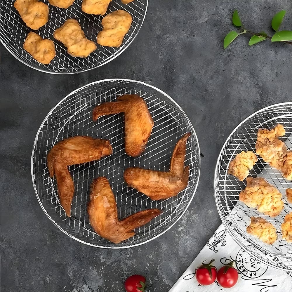 AirTray - Stapelbare Körbe für Heißluftfritteusen