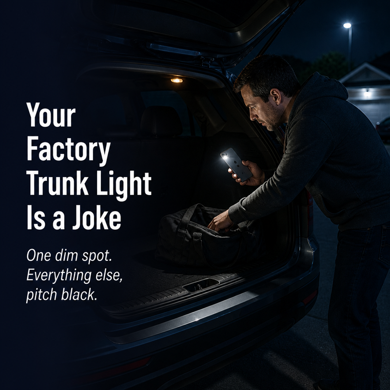Trunk Light Strip - Jedes Mal, wenn du den Kofferraum öffnest, wird er von einer automatisch eingeschalteten Beleuchtung erhellt