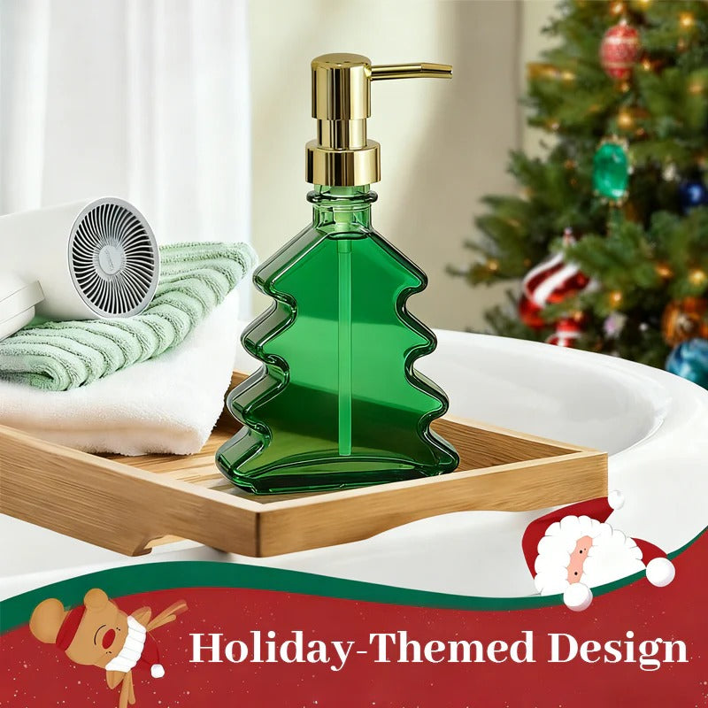 TreePump - Seifenspender aus Glas in Form eines Weihnachtsbaums