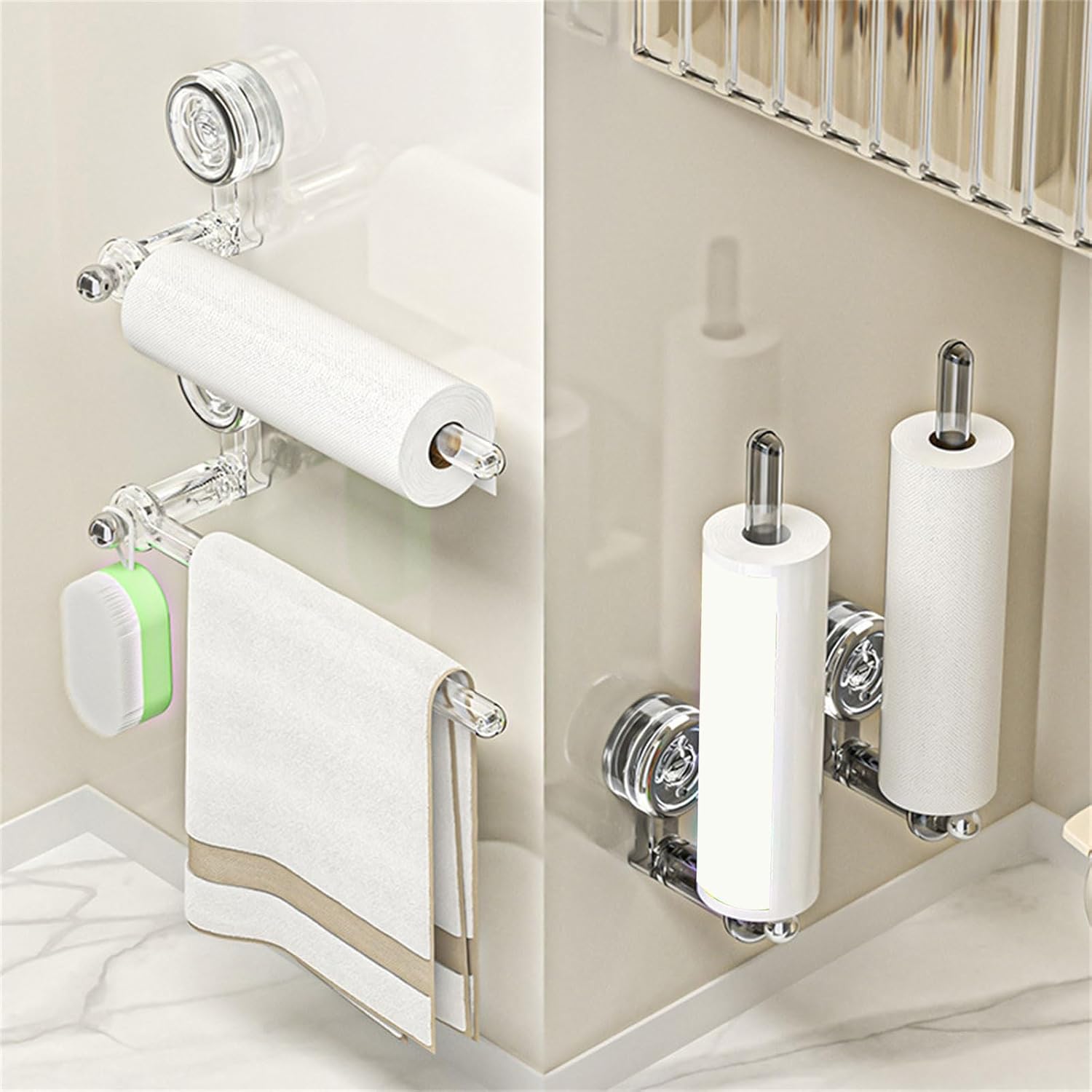 RollHolder - suction cup kitchen roll holder