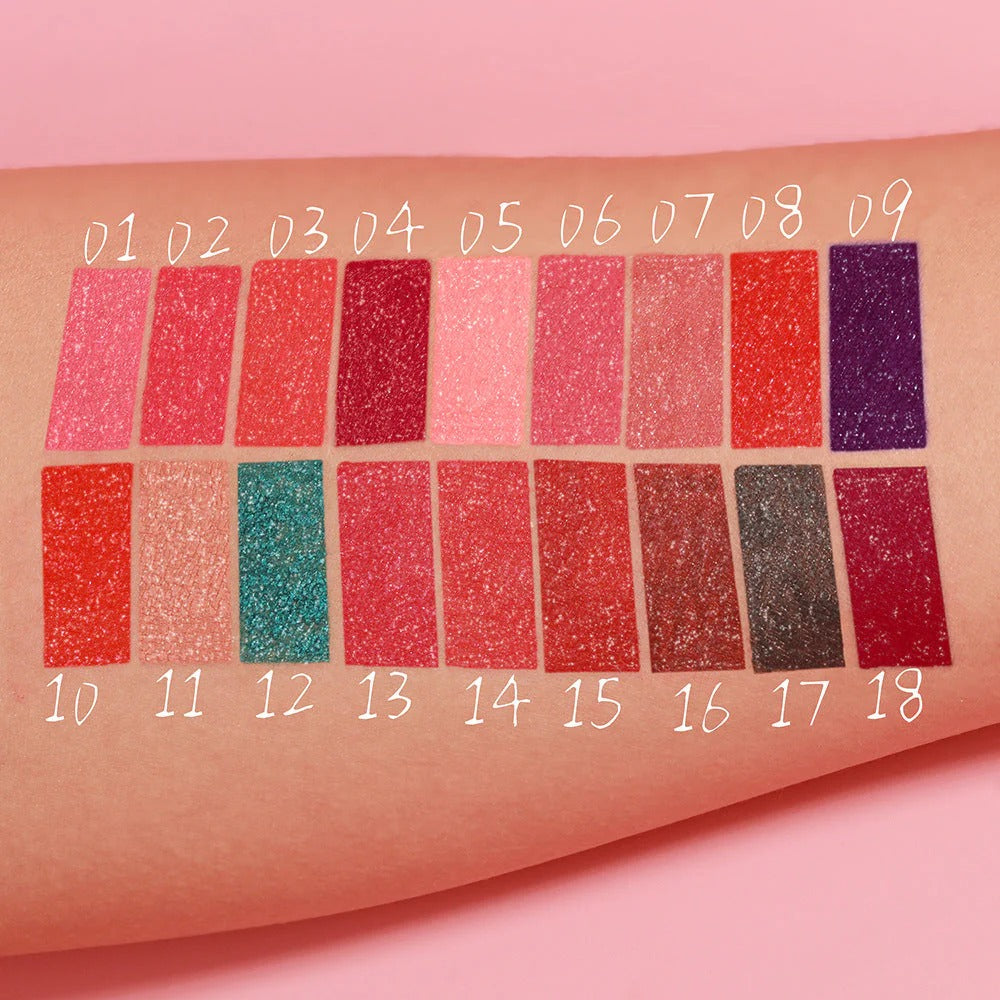 18 Shades Sparkle Lipgloss-Kollektion