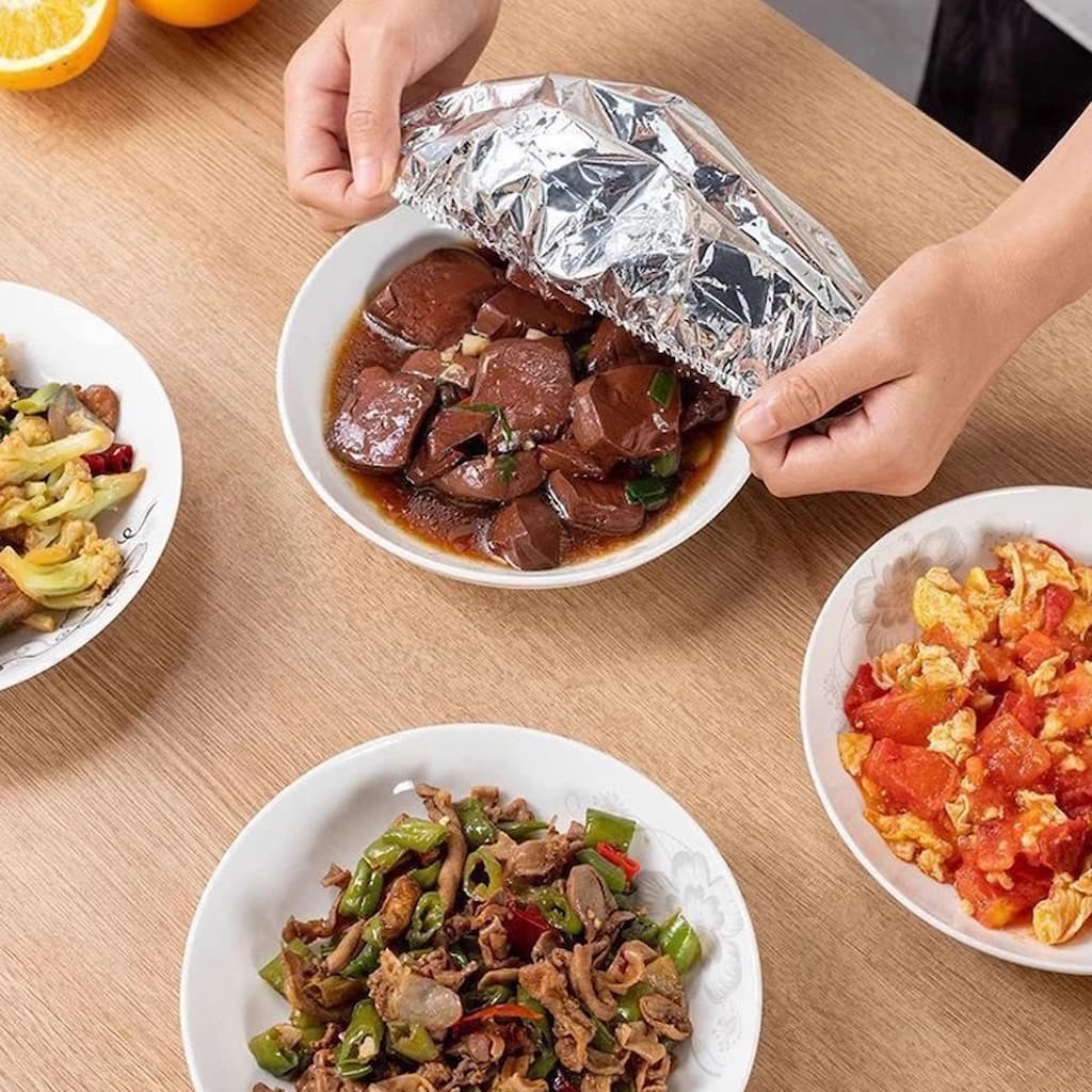 PlateCover - Wiederverwendbare Lebensmittelabdeckungen aus Aluminium