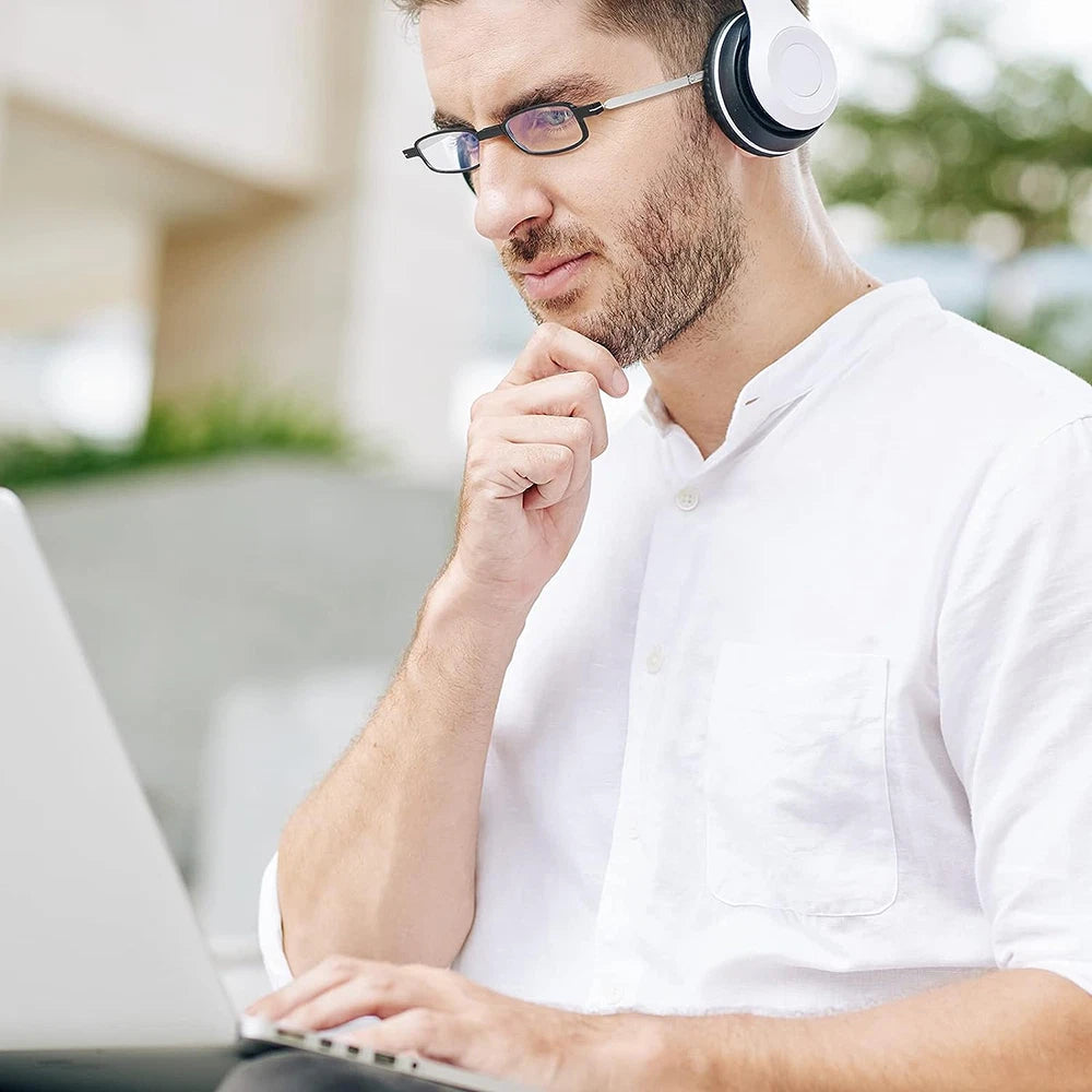 FoldGlasses - Randlose Gleitsicht-Lesebrille mit Blaulichtfilter und Titanfassung