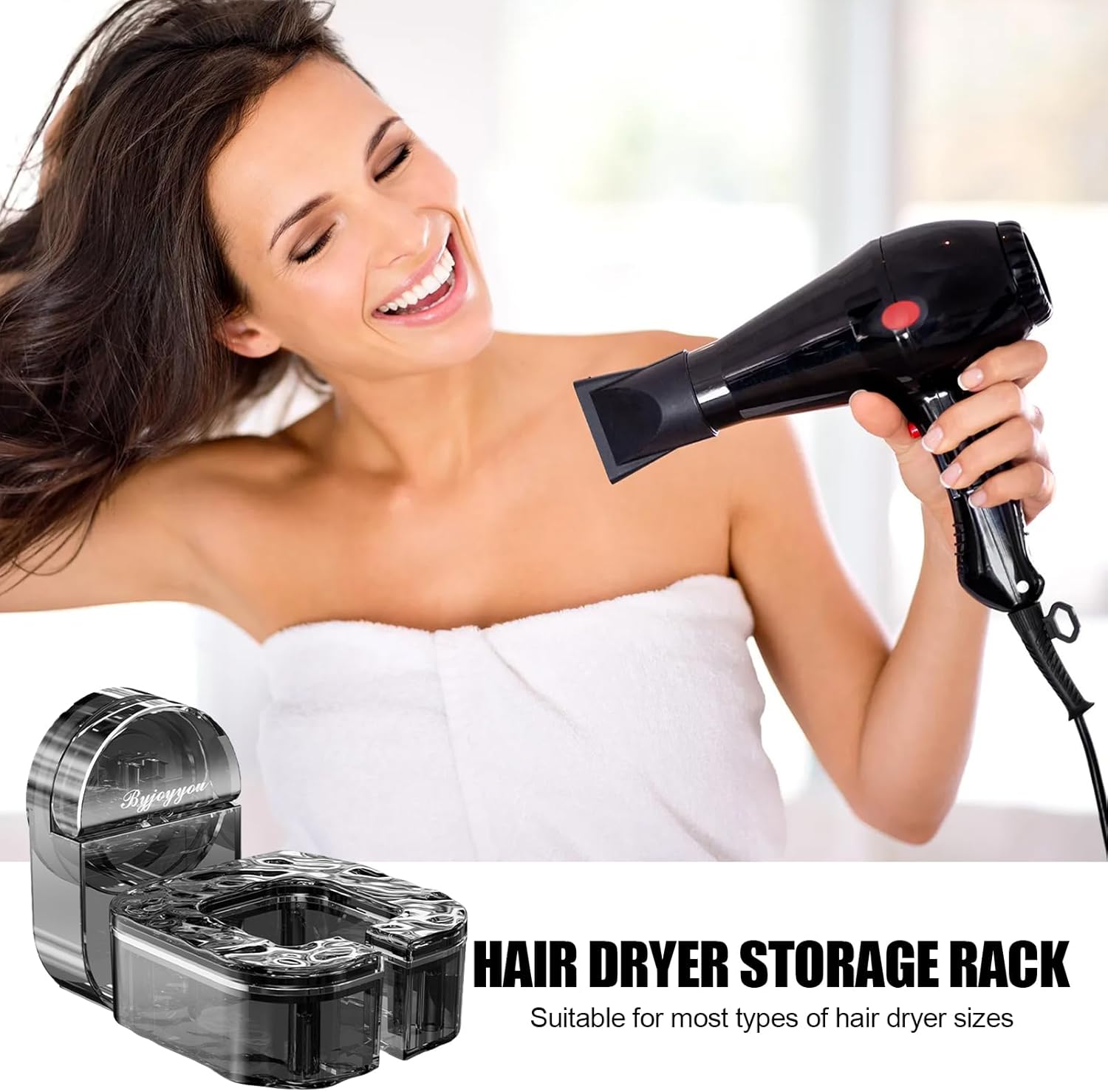 HairDryerHolder - Drehbarer Föhnhalter – Macht das Haaretrocknen zum eleganten Erlebnis