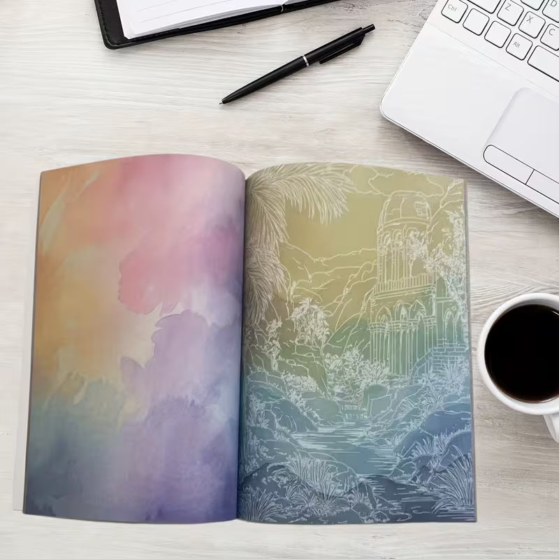 TraceDrawings - Entspannendes Malbuch mit Tintenfarben