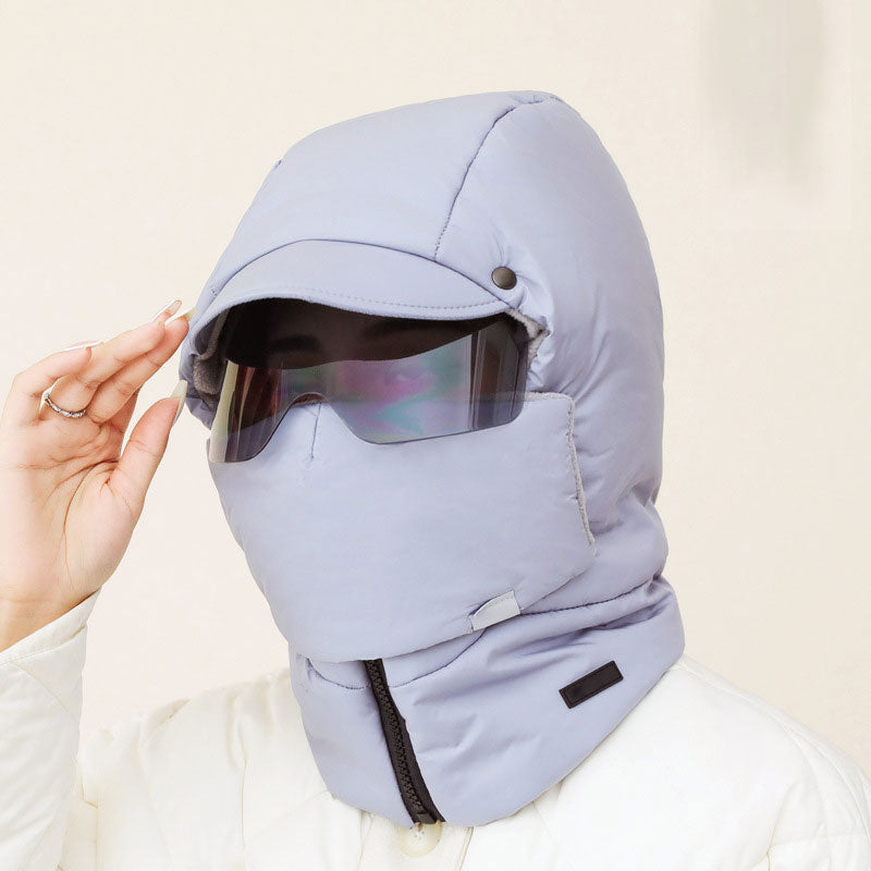 PuffMask - Winddichte Outdoor-Reitmaske mit Brille und vollständiger Abdeckung