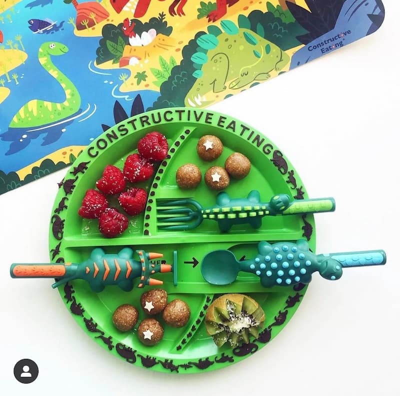 DinoPlate - Dinosaurier Geschirr Kinder — Fördert eigenständiges Essenlernen