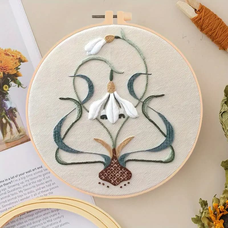 Emonia - Stickerei-Starterset mit Stickrahmen