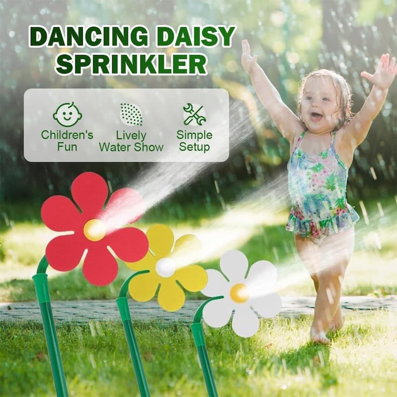 Flower Sprayer - Drehbarer Gänseblümchen-Rasensprenger – Ein Spaß für Kinder und Haustiere