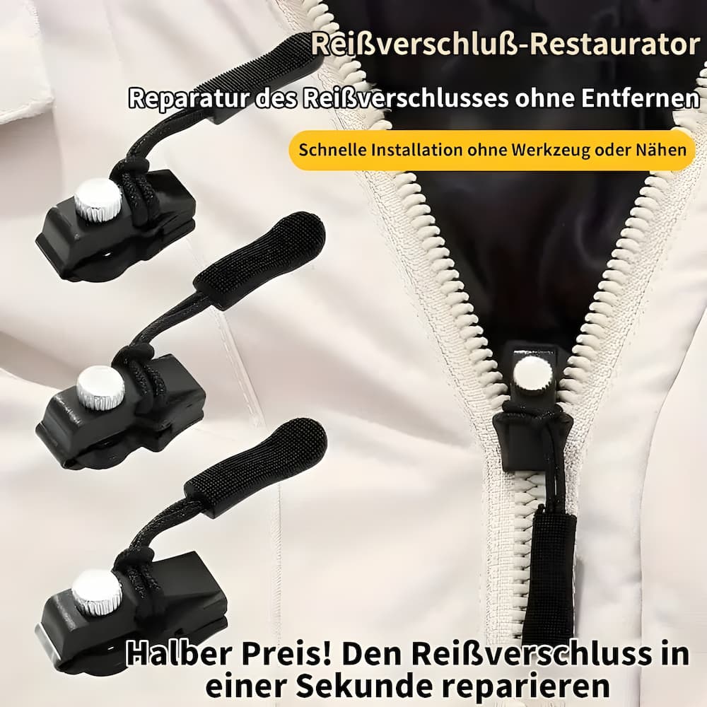 RepairZip - Reißverschluss-Schieber Reparaturset – Universell & langlebig aus Metall