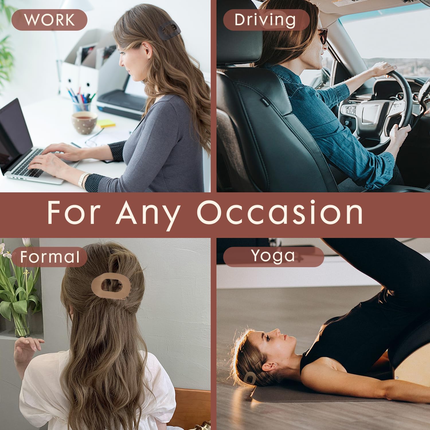 NenuClip - Große Haarspangen matt – Sicherer Halt und Komfort