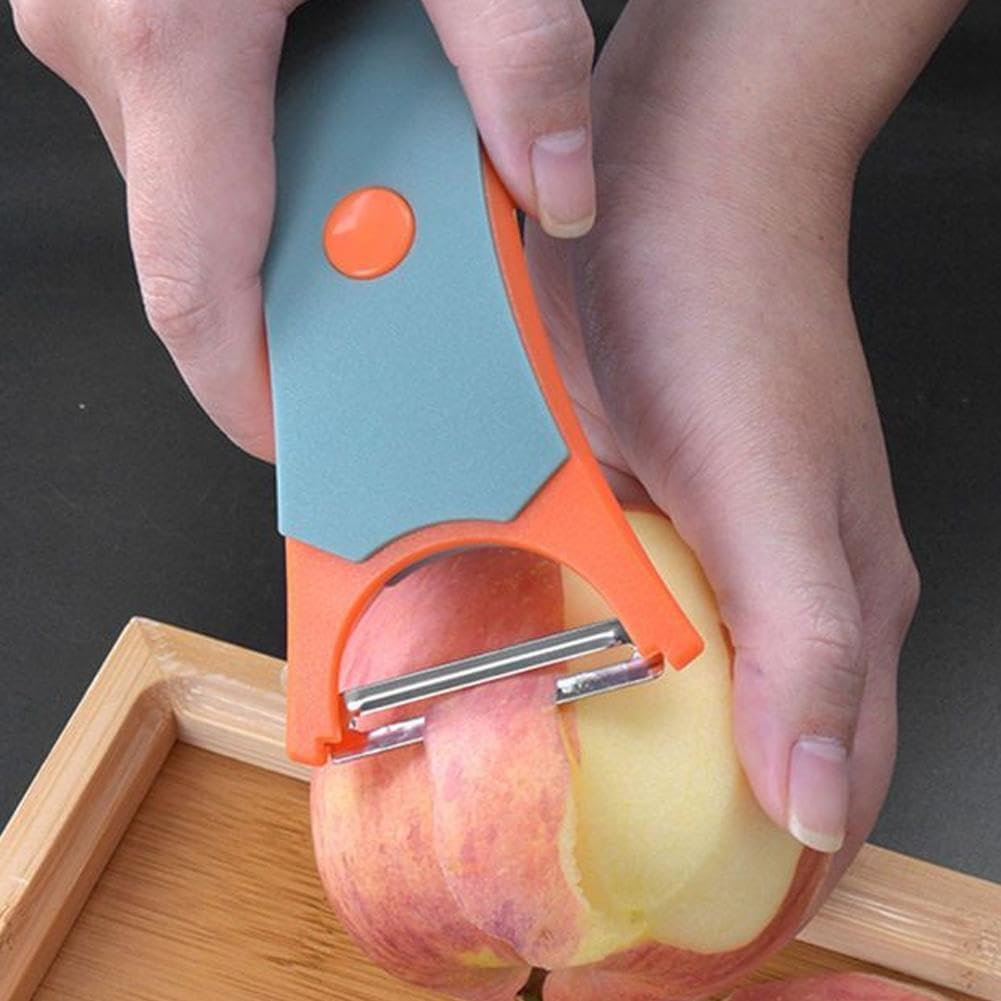 TwinPeel - Multifunktionaler Obst- und Gemüseschäler mit Reibe