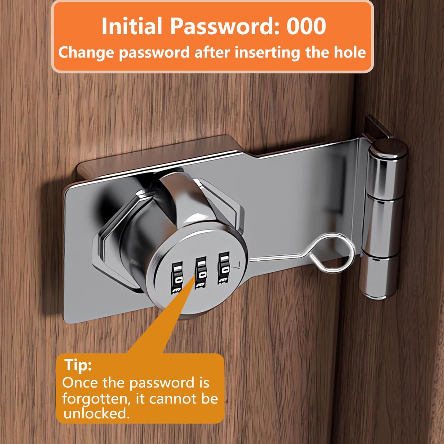 LukaLock - Kombinationsschloss aus Zinklegierung – Schlüsselloses Türschloss mit 1000 Codes