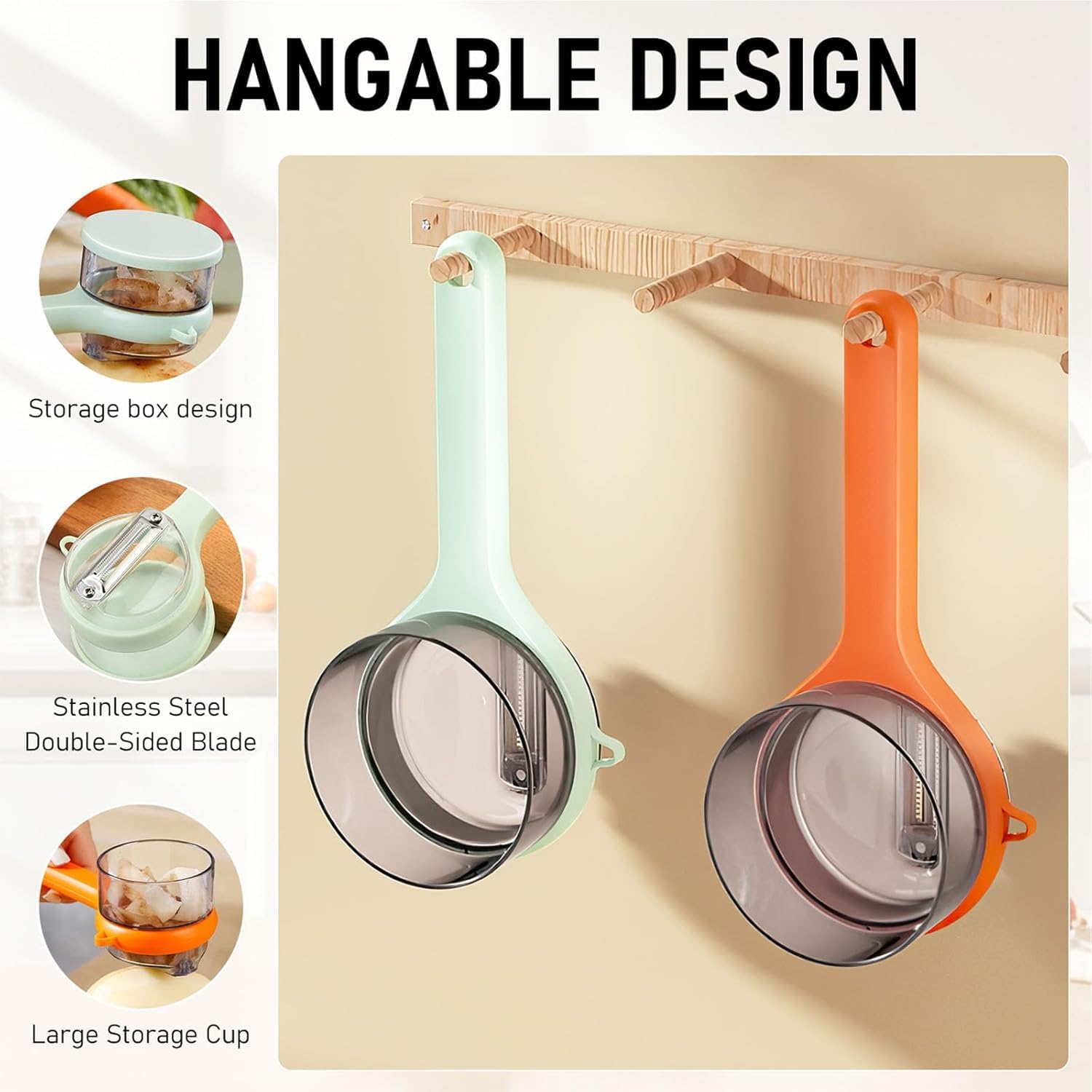 PeelCup - Praktischer Schäler mit Sammelbehälter – sauberes Schälen ohne Abfall